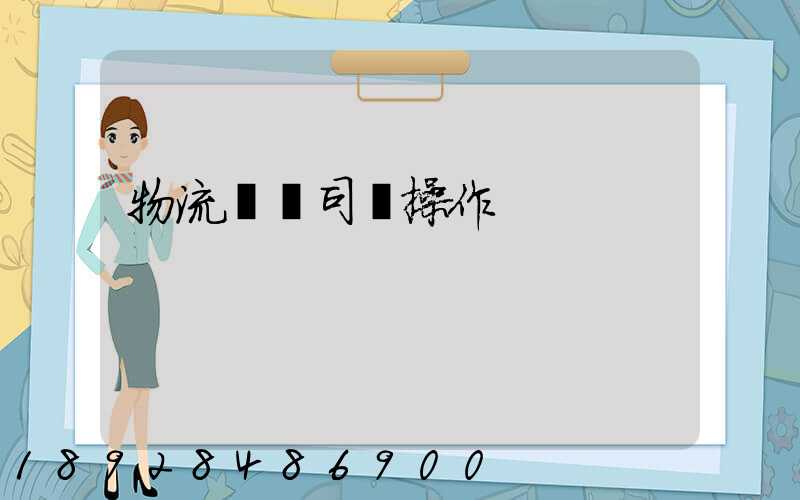 物流運輸司機操作