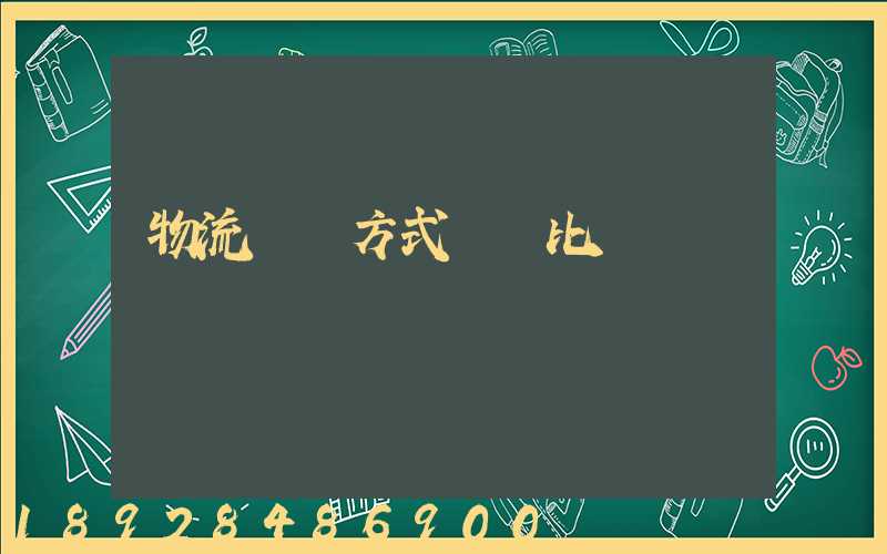 物流運輸方式優勢比較