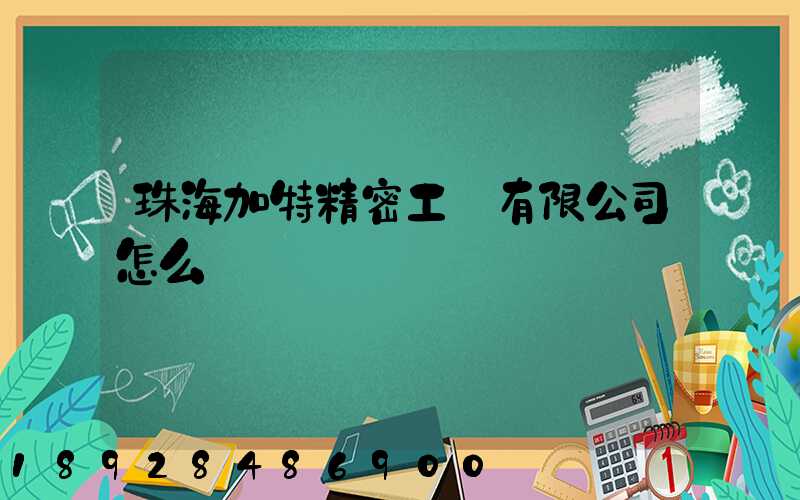 珠海加特精密工業有限公司怎么樣