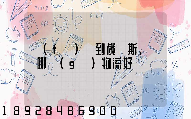 發(fā)貨到俄羅斯,選擇哪個(gè)物流好