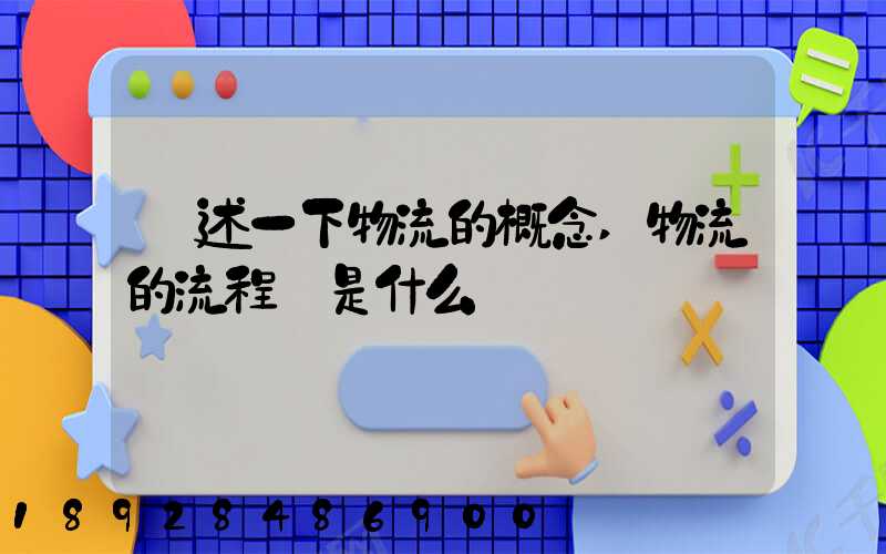 簡述一下物流的概念,物流的流程圖是什么