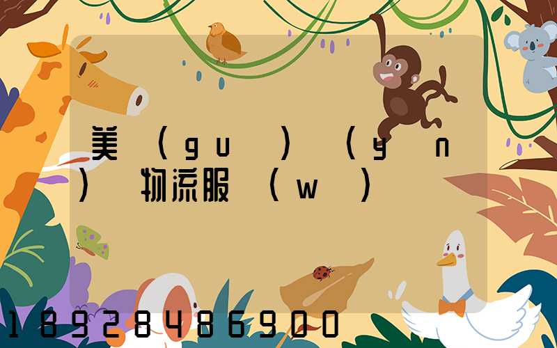 美國(guó)運(yùn)輸物流服務(wù)