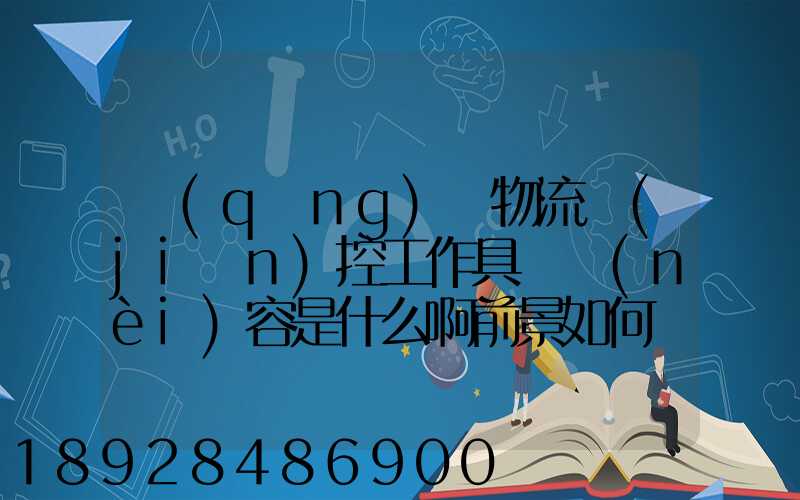 請(qǐng)問物流監(jiān)控工作具體內(nèi)容是什么啊前景如何