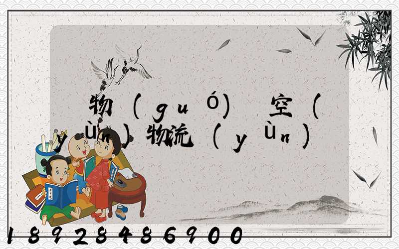 貨物國(guó)際空運(yùn)物流運(yùn)輸
