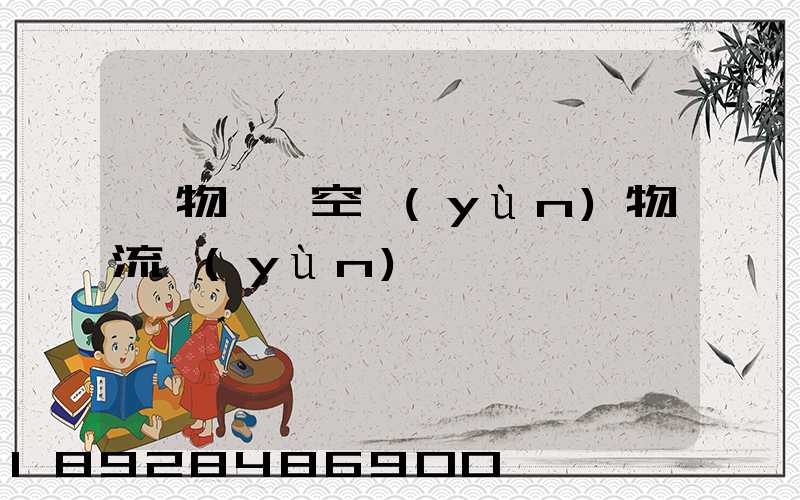 貨物國際空運(yùn)物流運(yùn)輸