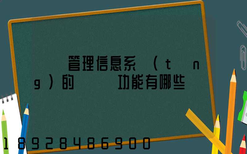 運輸管理信息系統(tǒng)的結構與功能有哪些