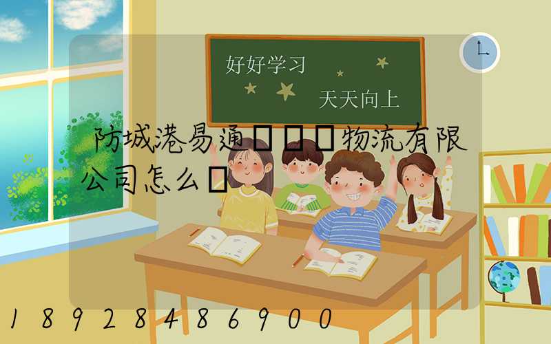 防城港易通達國際物流有限公司怎么樣