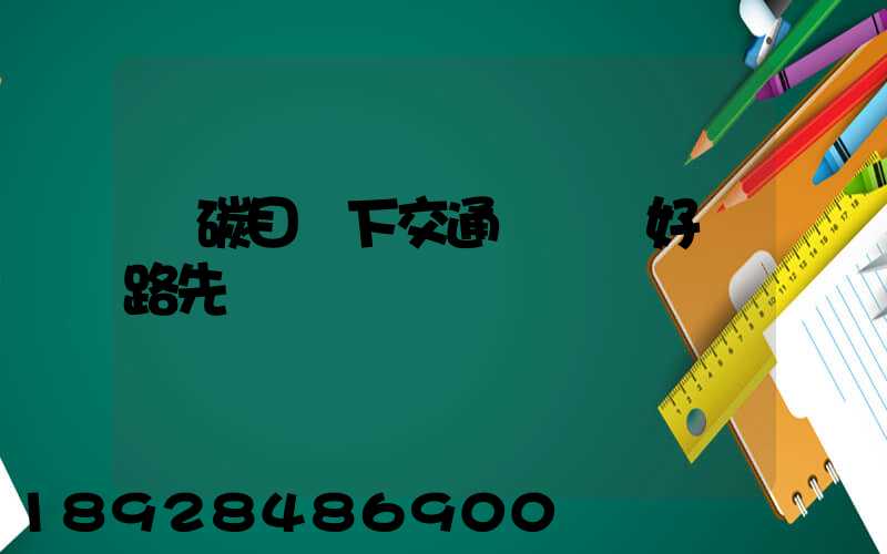 雙碳目標下交通運輸當好開路先鋒