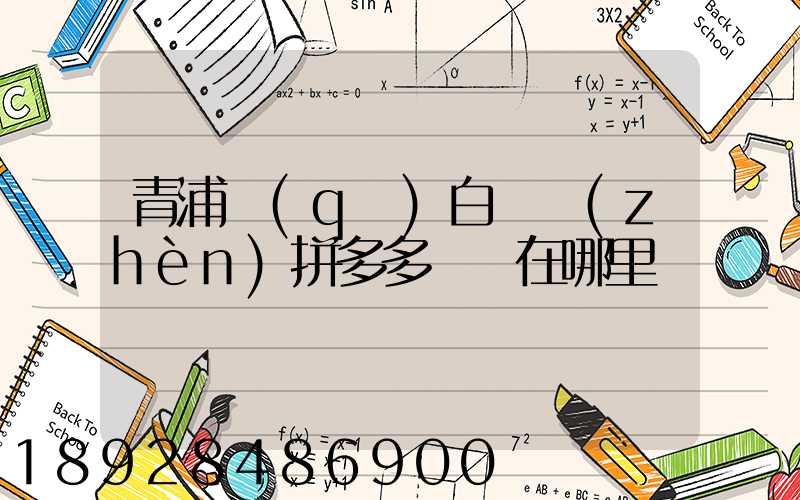 青浦區(qū)白鶴鎮(zhèn)拼多多倉庫在哪里